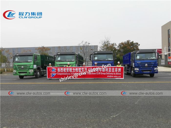 【Dec.6th】To Cote d'Ivoire-4 units of Howo 20cbm Roll Off Garbage Trucks
