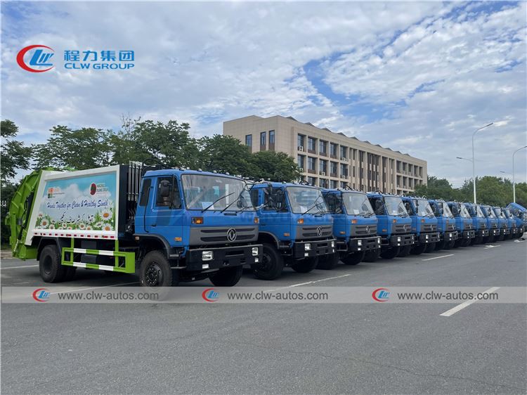 【June.21st,2021】To Pakistan-15 units of Dongfeng RHD 12m3 Garbage Compactor T...