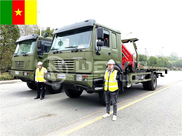 【Nov. 5th, 2021】To Cameroon-2 units of Howo 4X4 Flatbed Wrecker Trucks