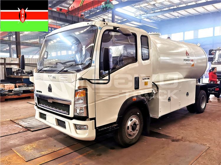 【Dec.20th, 2020】To Kenya-1 units of Howo 8000L LPG bobtail Truck