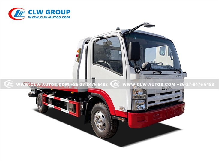 ISUZU 4x2 130HP 5 Tons Flat Bed Tow Truck for Accident Car Carrier