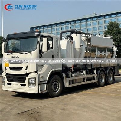 ISUZU 6X4 15M3 Stainless Steel Vacuum Sewage Jetting Truck best