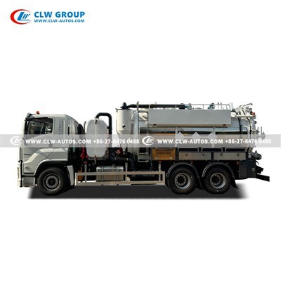 ISUZU 6X4 15M3 Stainless Steel Vacuum Sewage Jetting Truck factory