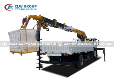 3.isuzu ftr crane truck with drilling rig