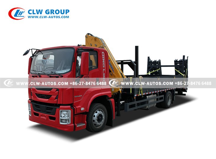 Isuzu Flatbed Truck With 6.3Ton Crane