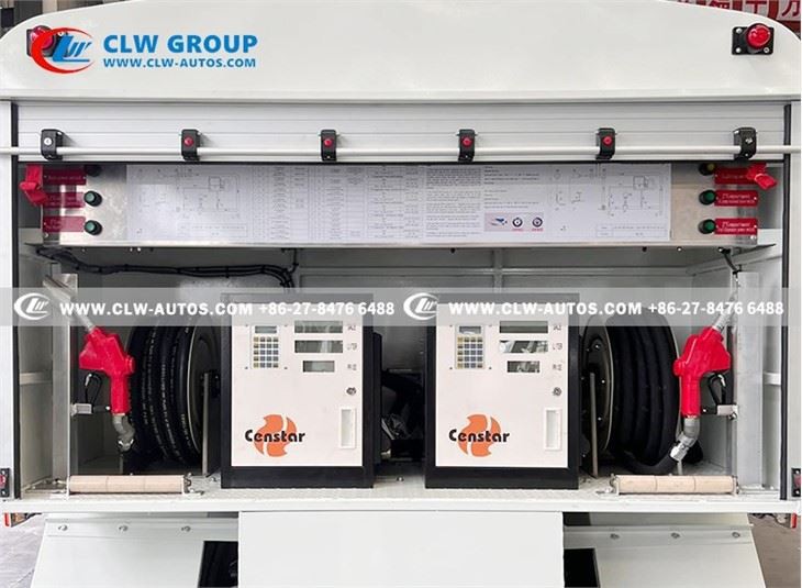 ISUZU FRR 6000 Liters Fuel Refilling Truck With Double Oil Dispenser