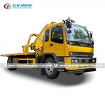 ISUZU FTR 8 Tons Tilt Tray Wrecker Truck With 5 Tons Crane