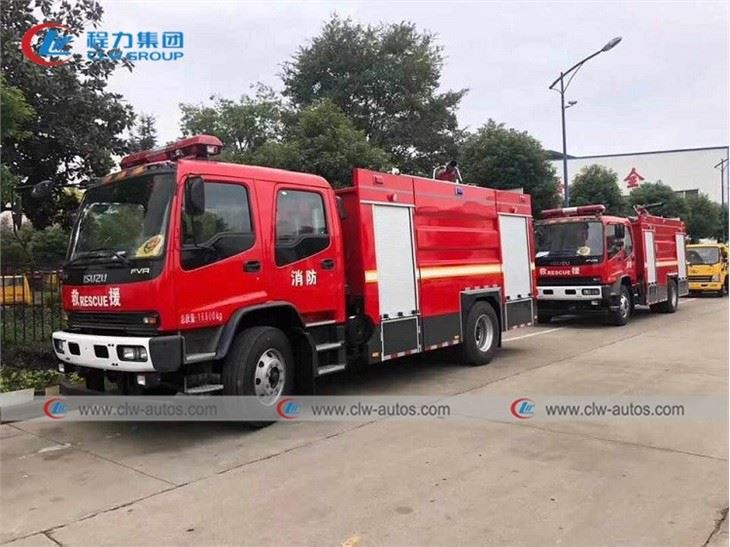 ISUZU FVR 8000 Liters 8 Tons Emergency Rescue Chemical Plant 8cbm Water Fire Fighting Truck