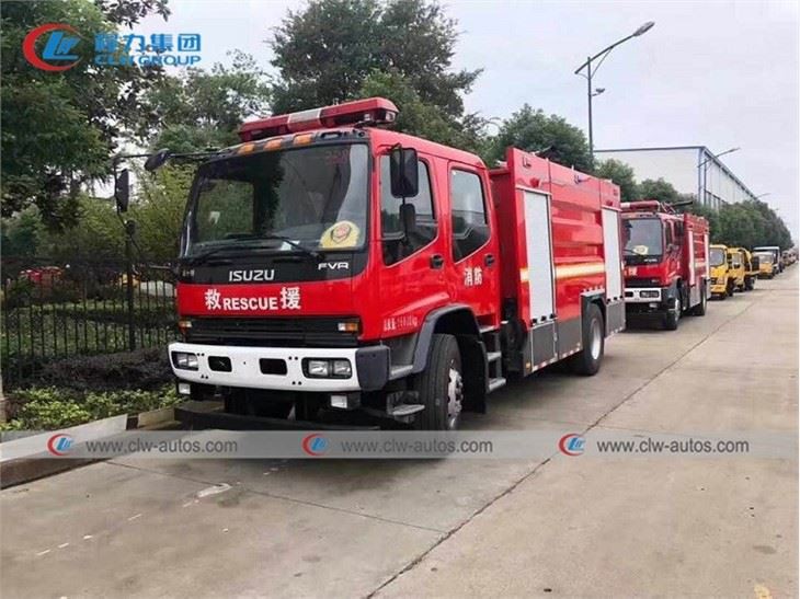 ISUZU FVR 8000 Liters 8 Tons Emergency Rescue Chemical Plant 8cbm Water Fire Fighting Truck