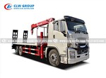 ISUZU GIGA 6X4 20FT Flatbed Truck With 10 Tons Straight Boom Crane
