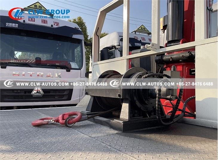 ISUZU GIGA 6X4 20FT Flatbed Truck With 10 Tons Straight Boom Crane