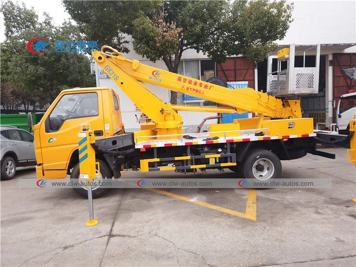 Jmc 4X2 16meters Telescopic Aerial Work Platform Truck With Hydraulic Lifter