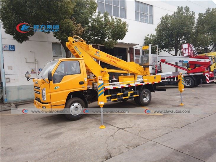 Jmc 4X2 16meters Telescopic Aerial Work Platform Truck With Hydraulic Lifter