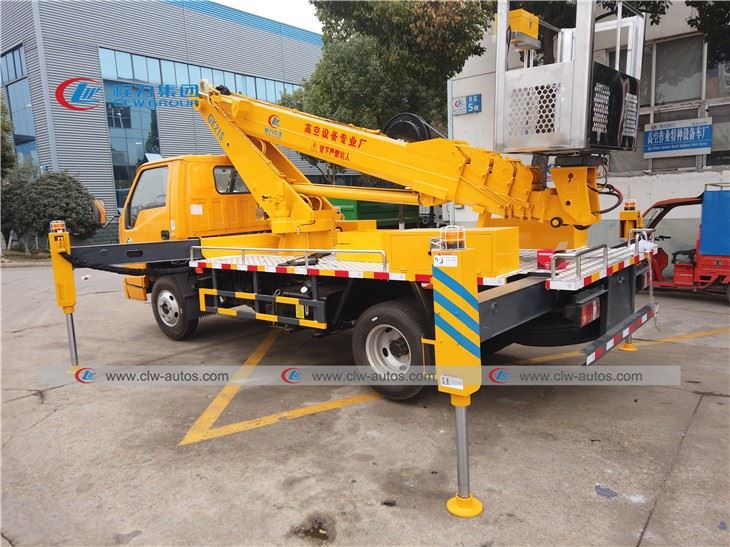 Jmc 4X2 16meters Telescopic Aerial Work Platform Truck With Hydraulic Lifter