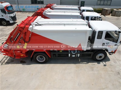 CLW Group Three FAW Tiger VH 4x2 160HP 12CBM Garbage Compactor Trucks Exporte...