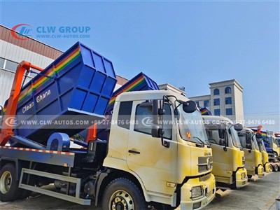 CLW Group 20 Units 10CBM Dongfeng Swing Arm Garbage Trucks Exported to Ghana