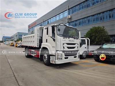 Two ISUZU GIGA 15-Ton Dump Trucks Delivered from China to Russia
