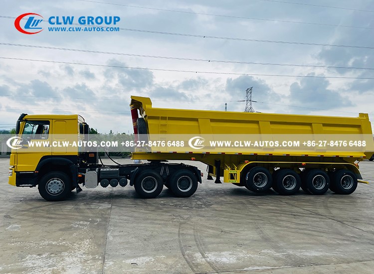 China 4 Axles 60 Tons Rear Dump Tipper Trailer For Sale 7