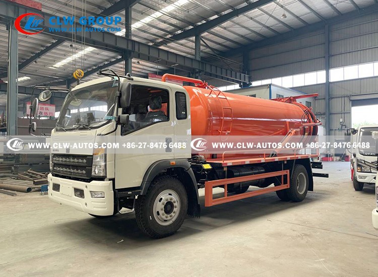 Sinotruk HOWO 10cbm Sewage Vacuum Truck 8