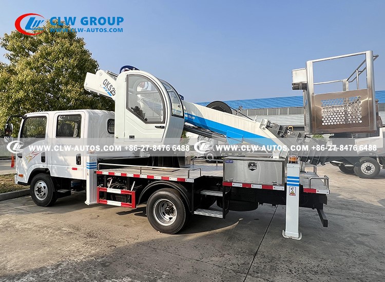 FAW 25M Aerial Work Vehicle With Telescopic Crane 14