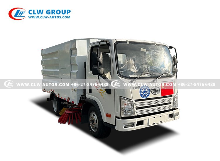 FAW 3CBM Small Street Sweeper Truck 4