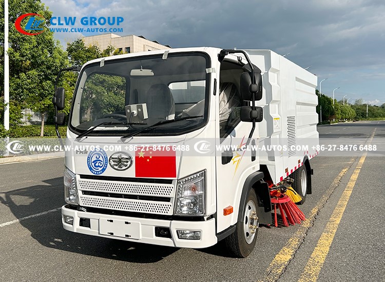 FAW 3CBM Small Street Sweeper Truck 12