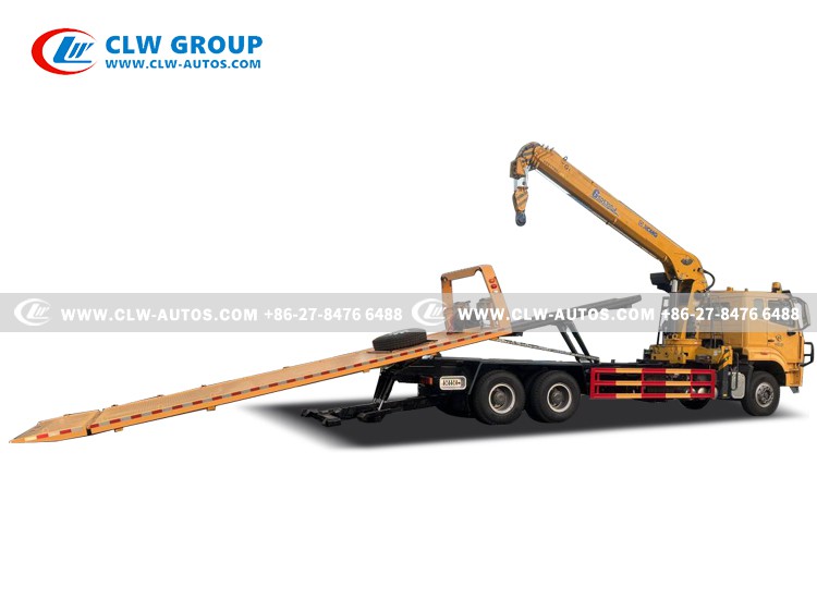 HOHAN 16Tons Flatbed Towing Recovery Truck with 12 tons crane5
