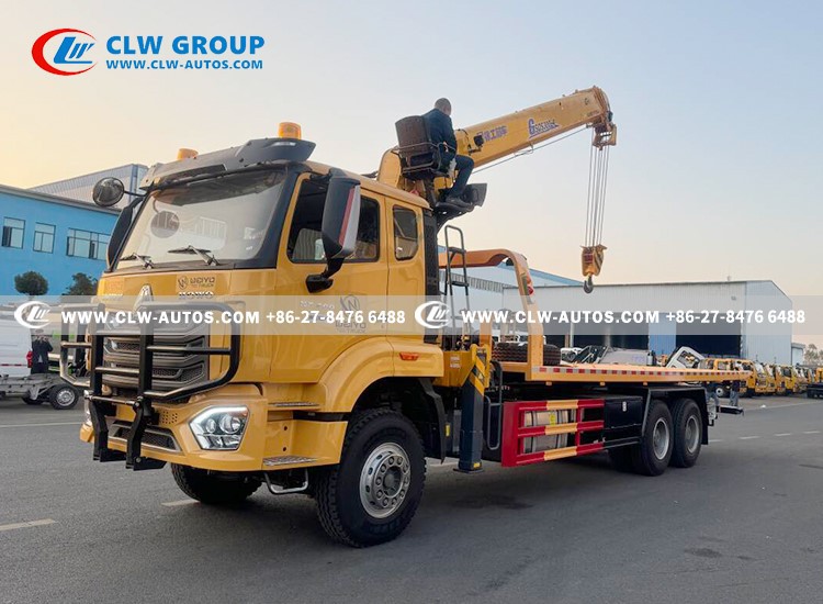 HOHAN 16Tons Flatbed Towing Recovery Truck with 12 tons crane13