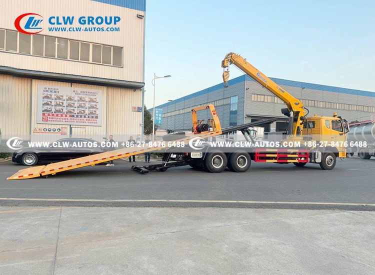 HOHAN 16Tons Flatbed Towing Recovery Truck with 12 tons crane9