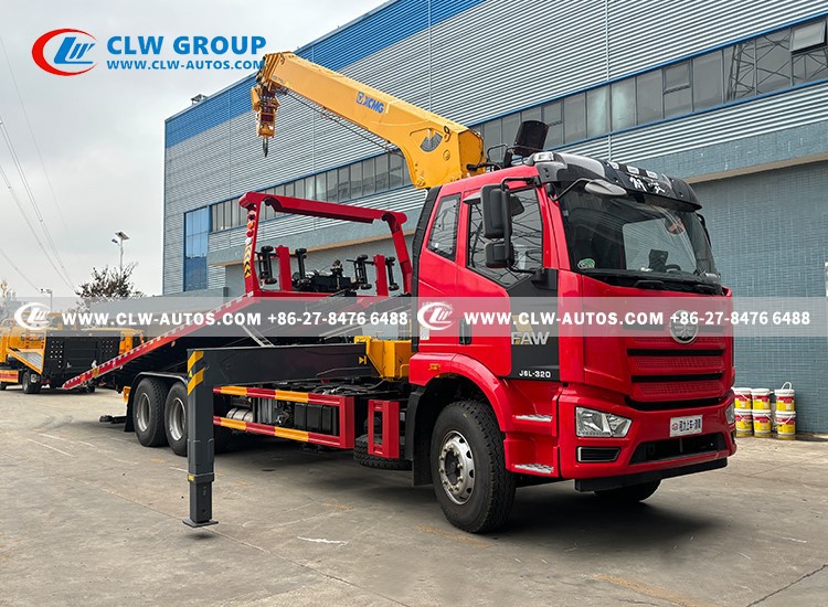 FAW 16t Flatbed Recovery Truck Mounted Crane 7
