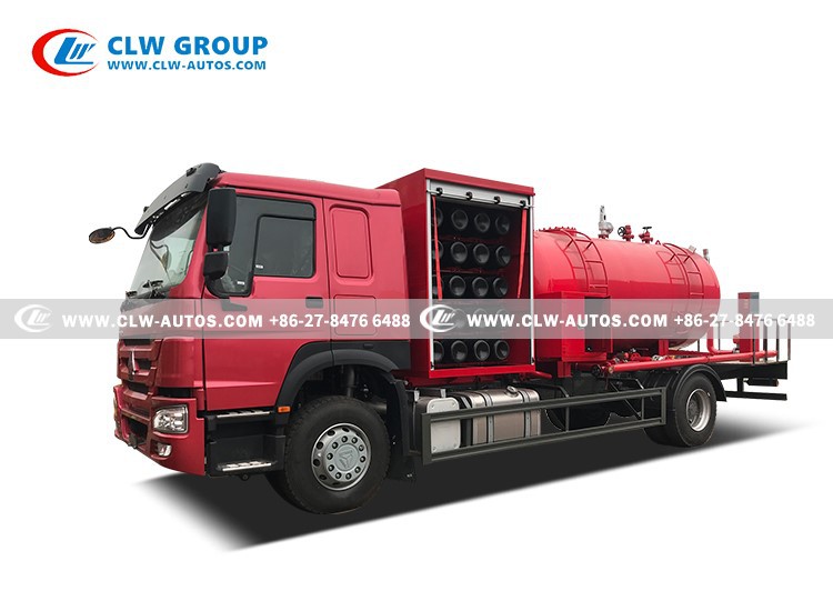 2HOWO 4x2 Foam fire truck