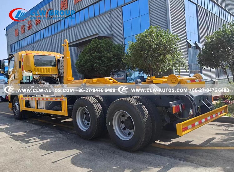 5isuzu 10 wheels hook lift garbage truck