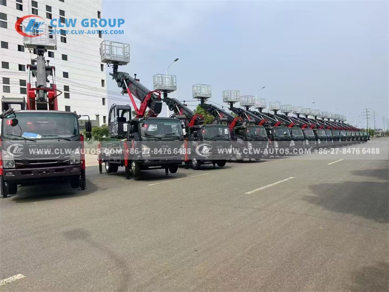 Isuzu KV100 23m boom lifts