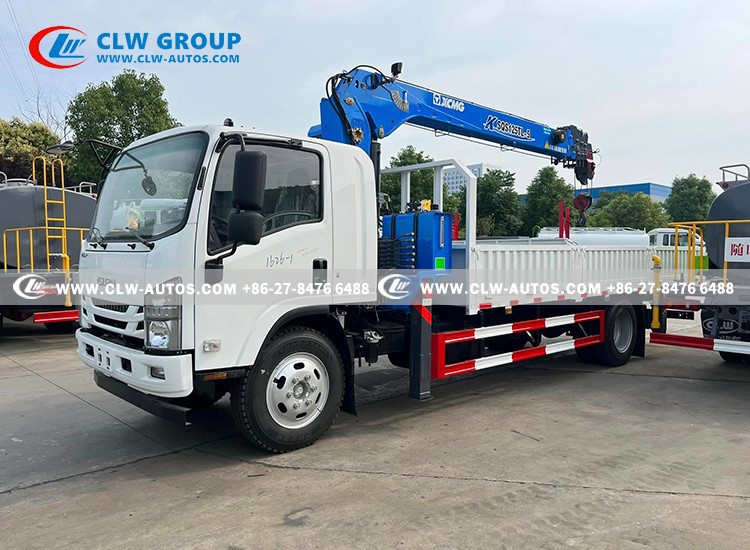 5isuzu nkr truck mounted crane