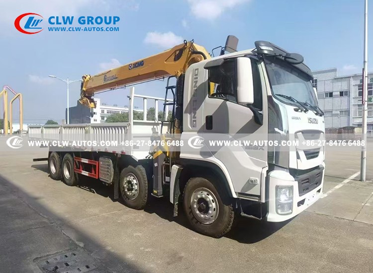 6isuzu 12 wheels truck mounted crane