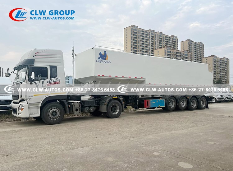 70cubic meters Bulk feed delivery trailer