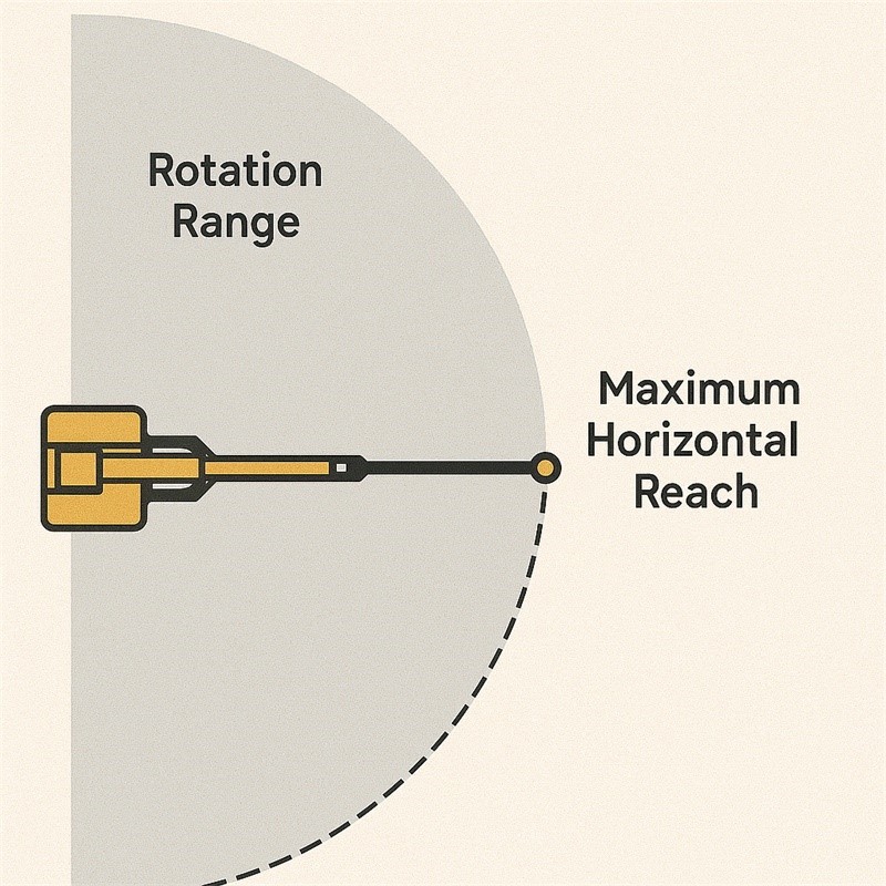 Top-View Rotation Reach Map