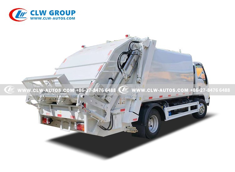refuse garbage junk compactor truck with seal cover