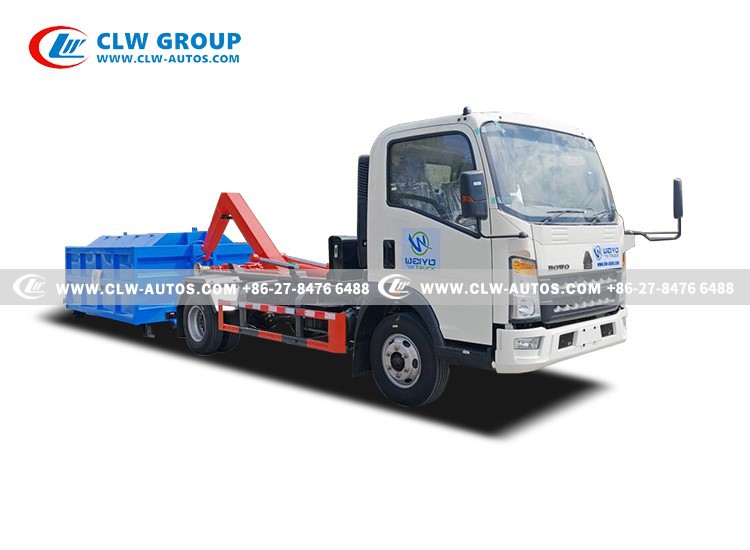 Sinotruk 5m3 Hook Arm Garbage Truck