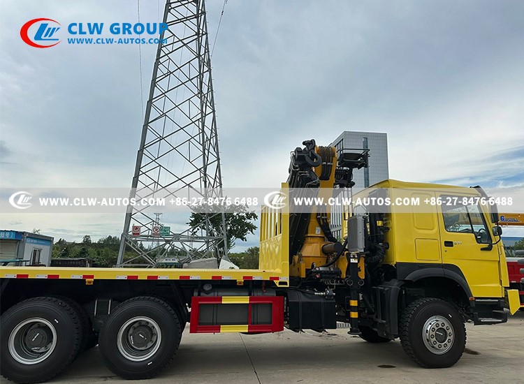 10howo flatbed tow truck with 16ton crane