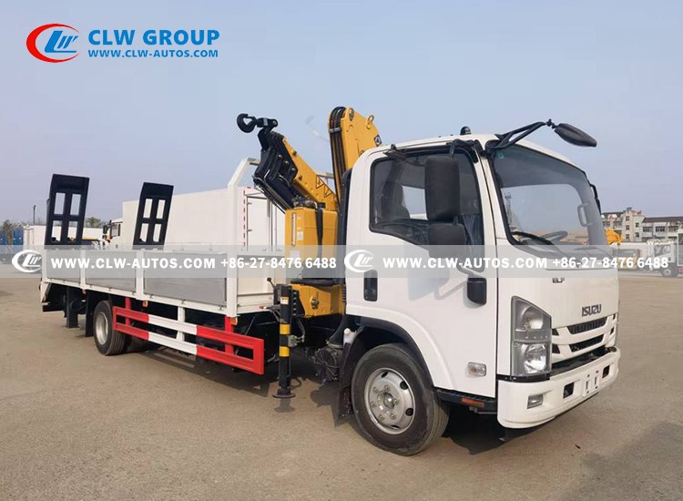 7700P Flatbed Truck With Crane