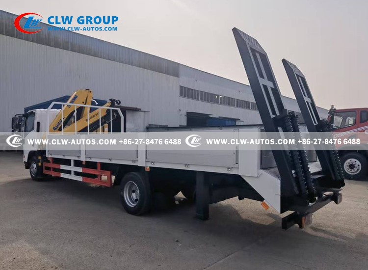 5ISUZU Flatbed Truck With Crane