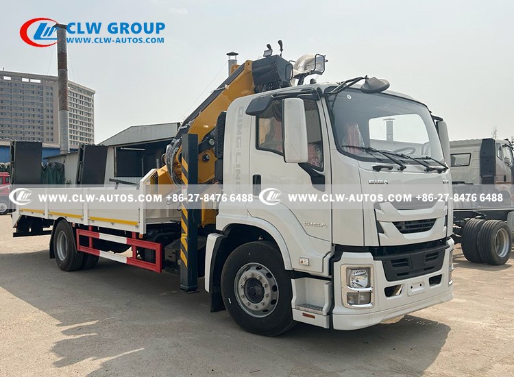 3Isuzu FTR 4X2 8Ton Crane Truck For Russia