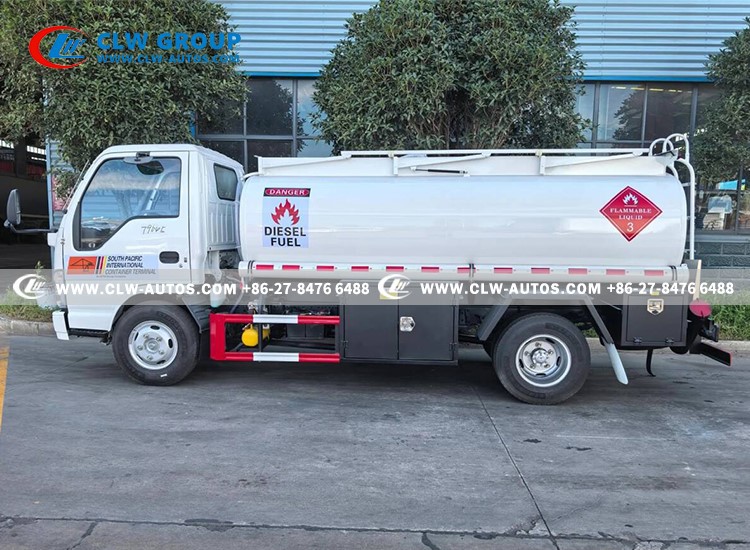 RHD ISUZU 100P 5cbm fuel tanker truck