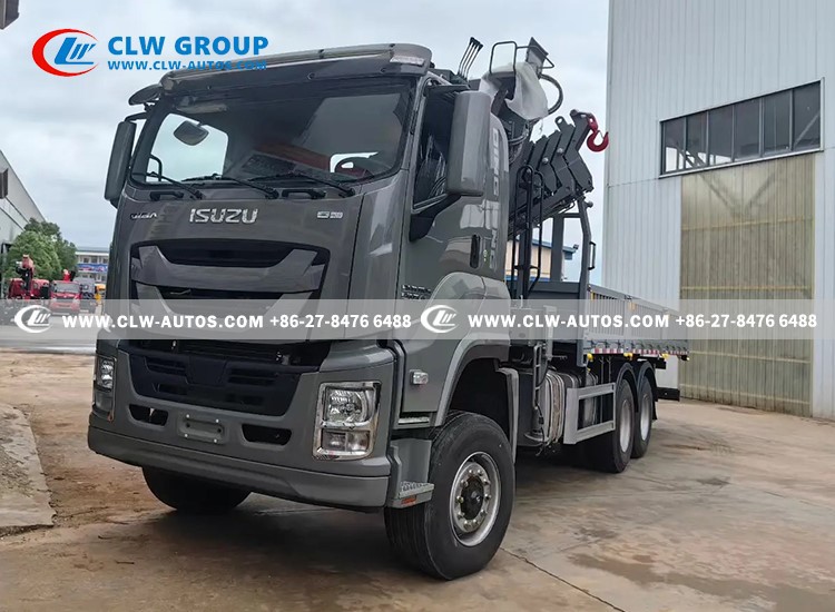 7isuzu giga 6x4 crane truck