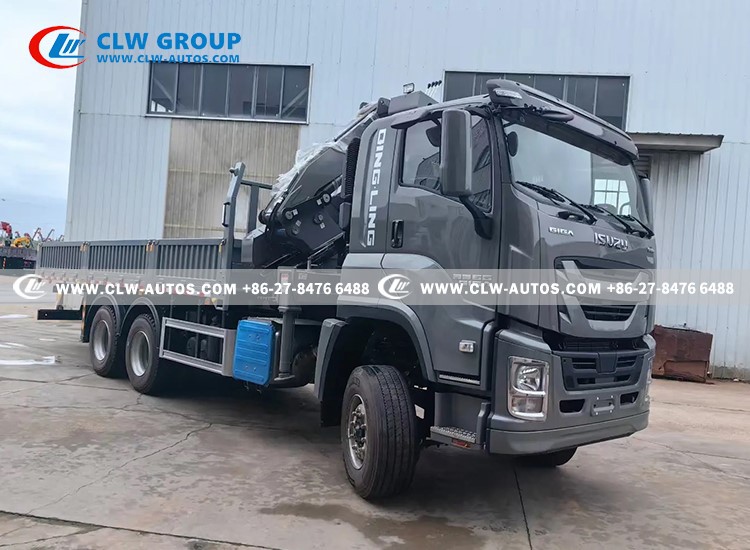 5isuzu 6x4 crane truck