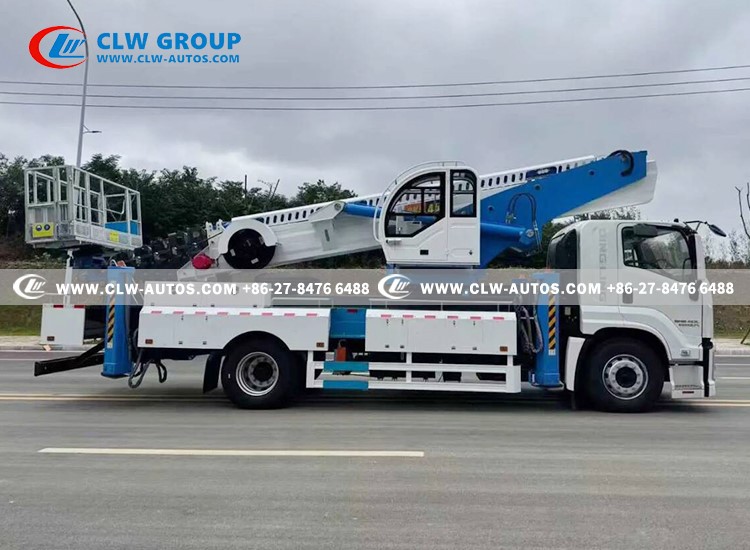 6isuzu ftr aerial work platform truck