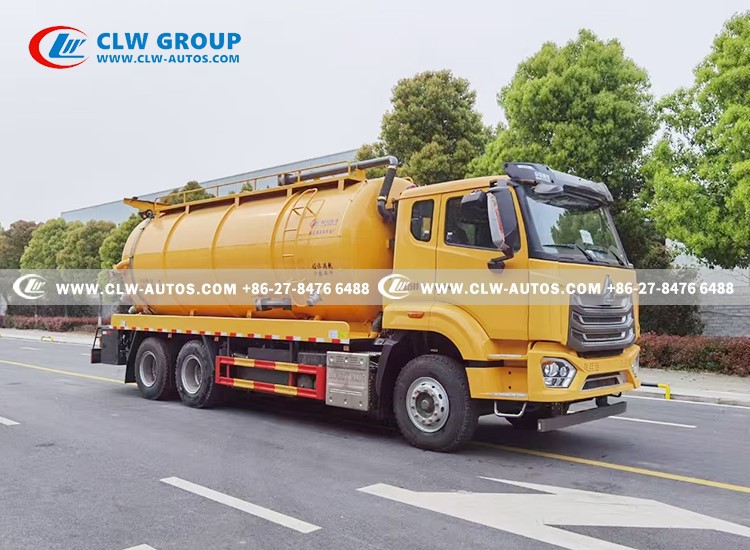 Sinotruk HOWO 6x4 20-Cubic Meter Sewer Cleaning and Vacuum Truck