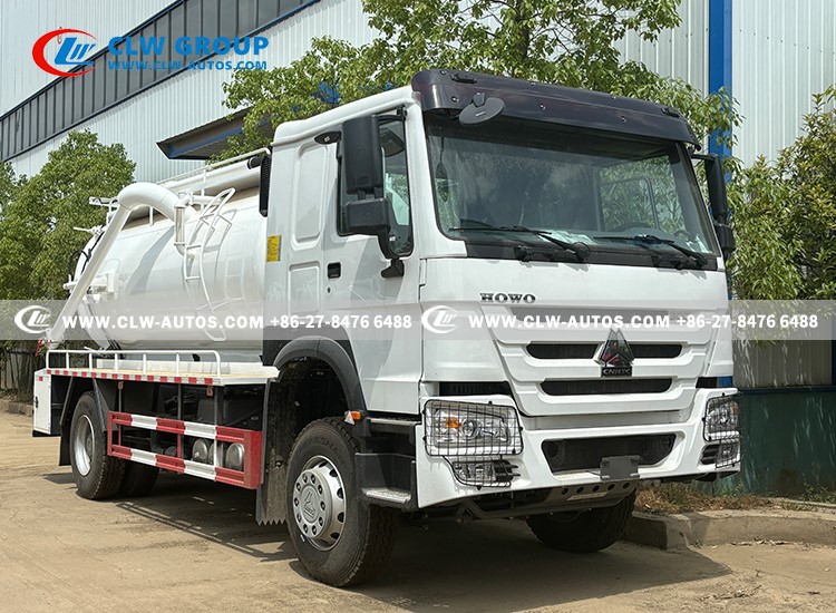 Sinotruk HOWO 4x2 10-Cubic Meter Sewer Cleaning and Vacuum Truck