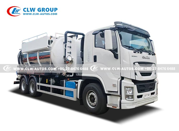 Isuzu 6x4 Stainless Steel Sewer Jet Vacuum Truck